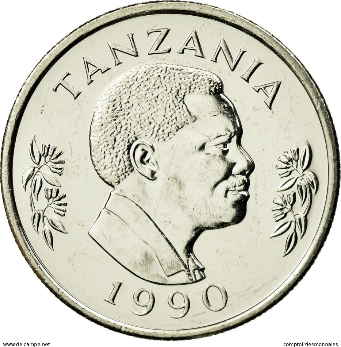 Monnaie, Tanzania, 50 Senti, 1990, British Royal Mint, SPL, Nickel Clad Steel - Tanzanía