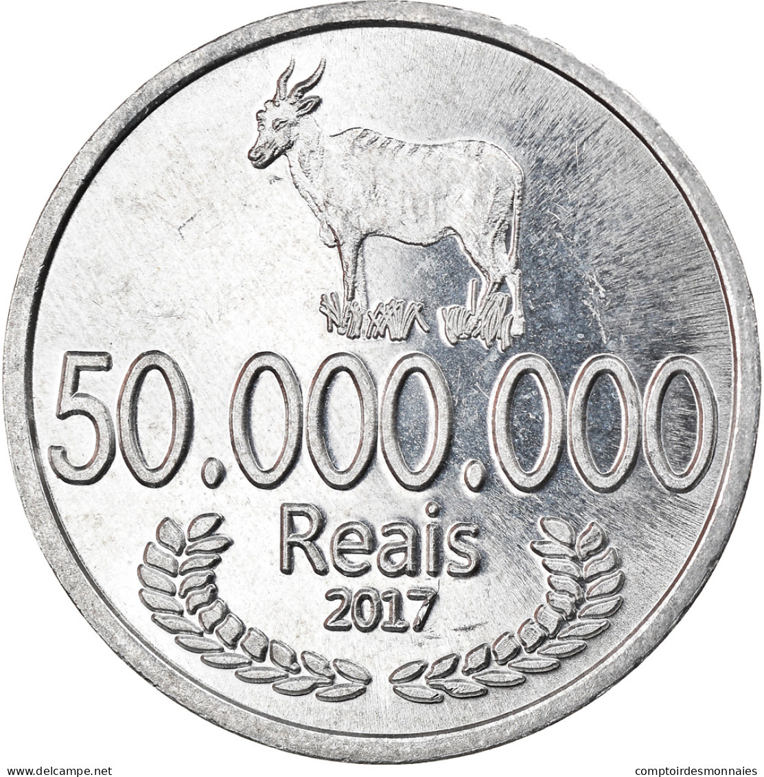 Monnaie, CABINDA, 50 Millions De Reais, 2017, SPL, Aluminium - Angola