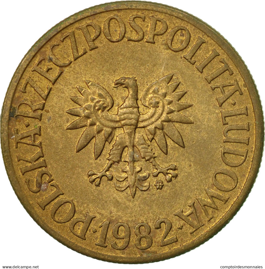 Monnaie, Pologne, 5 Zlotych, 1982, Warsaw, TTB, Laiton, KM:81.1 - Pologne