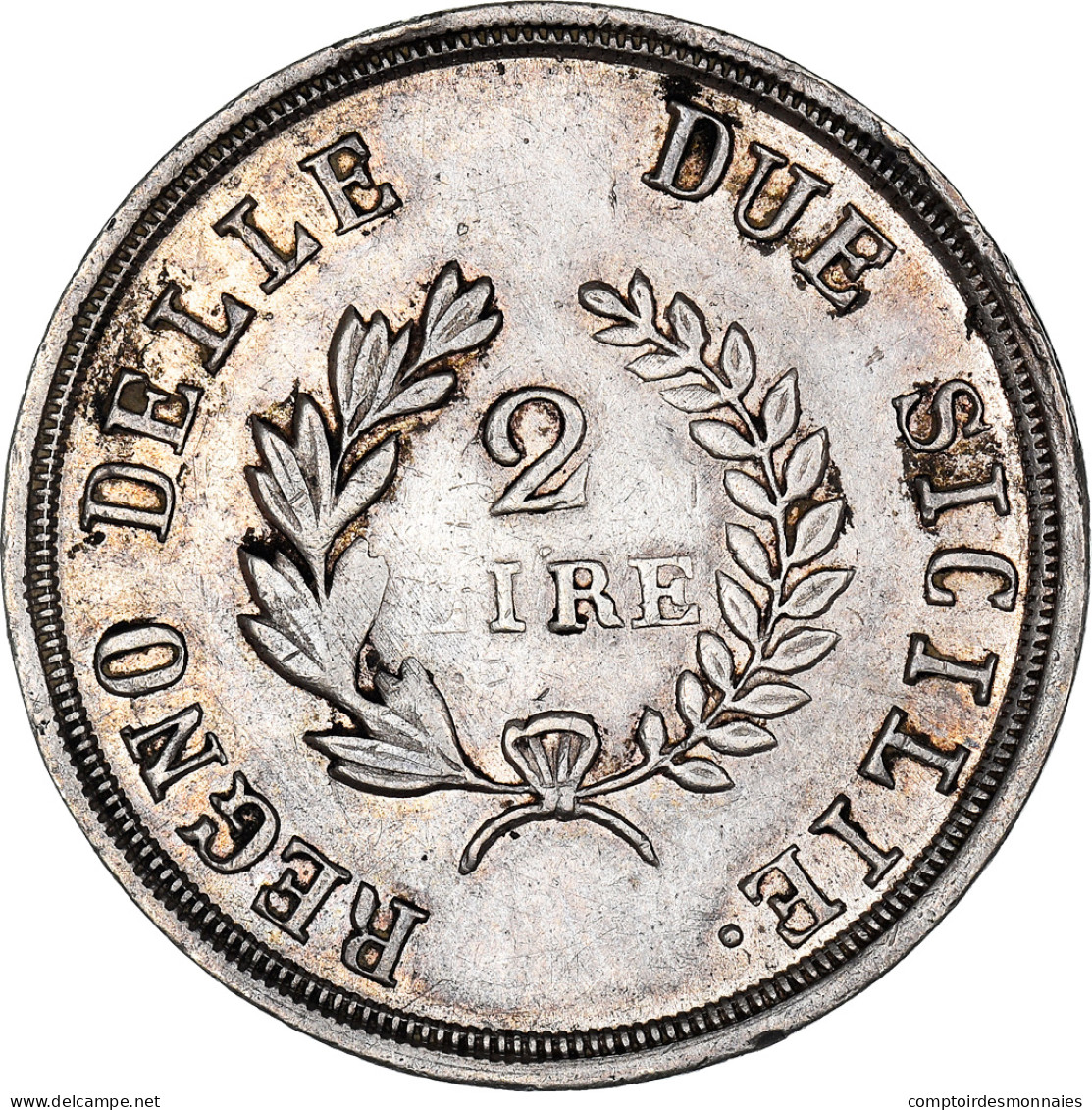 Monnaie, États Italiens, NAPLES, Joachim Murat, 2 Lire, 1813, TTB+, Argent - Napoleoniche