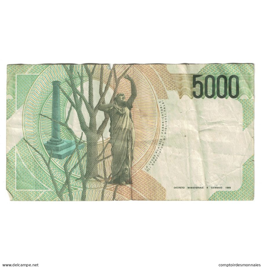 Billet, Italie, 5000 Lire, 1985, KM:111c, TB+ - 5000 Lire