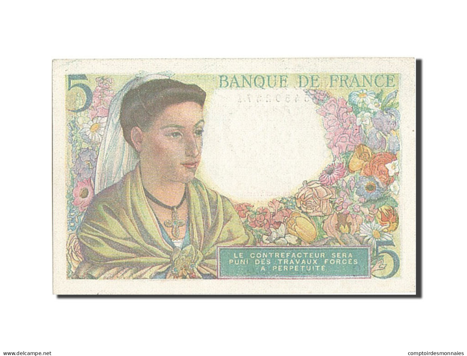 Billet, France, 5 Francs, 5 F 1943-1947 ''Berger'', 1943, NEUF, Fayette:5.3 - 5 F 1943-1947 ''Berger''