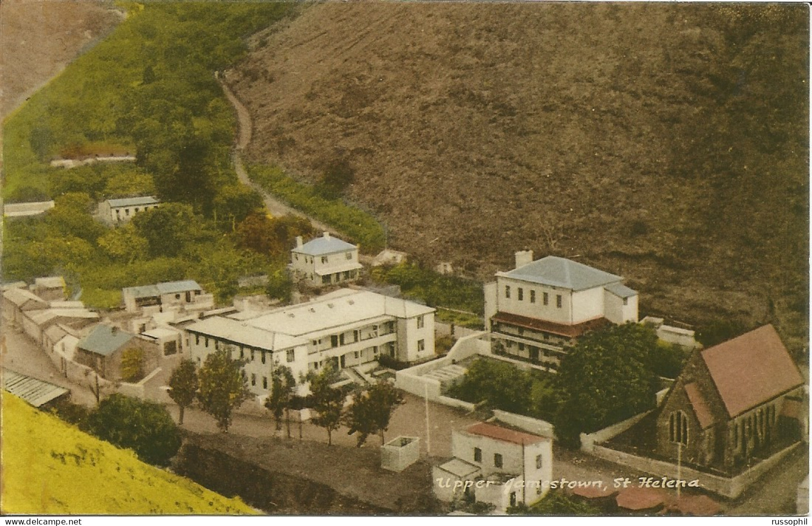 ST HELENA - UPPER JAMESTOWN - PUB. PHARMACY, ST  HELENA - FRENCH WAR SHIP " JEANNE D'ARC " - 1967 - Sint-Helena