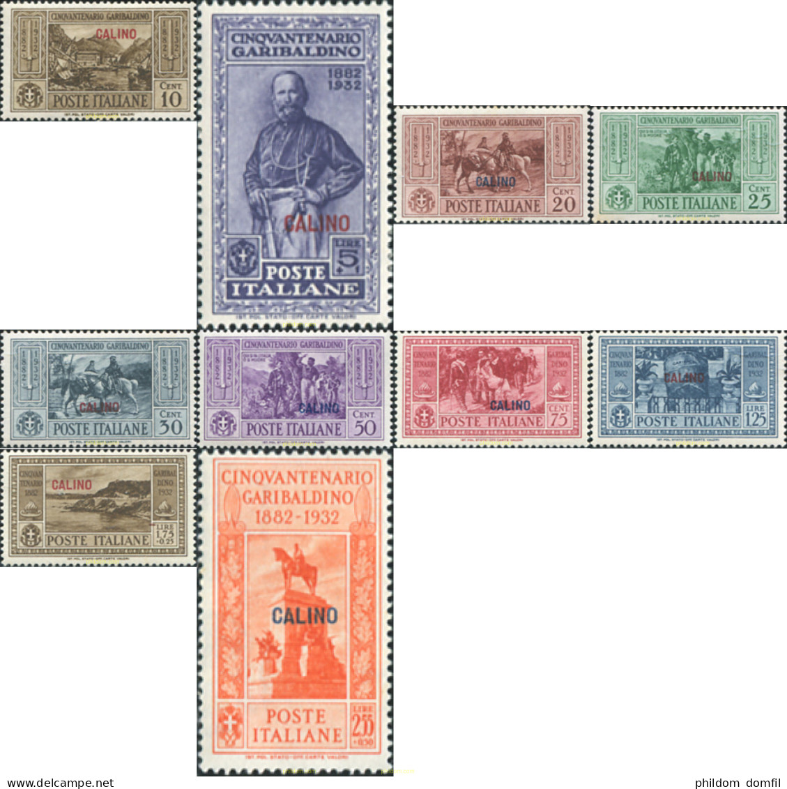 613939 HINGED EGEO Islas. Calino 1932 SELLOS DE ITALIA 1932 - Aegean (Calino)