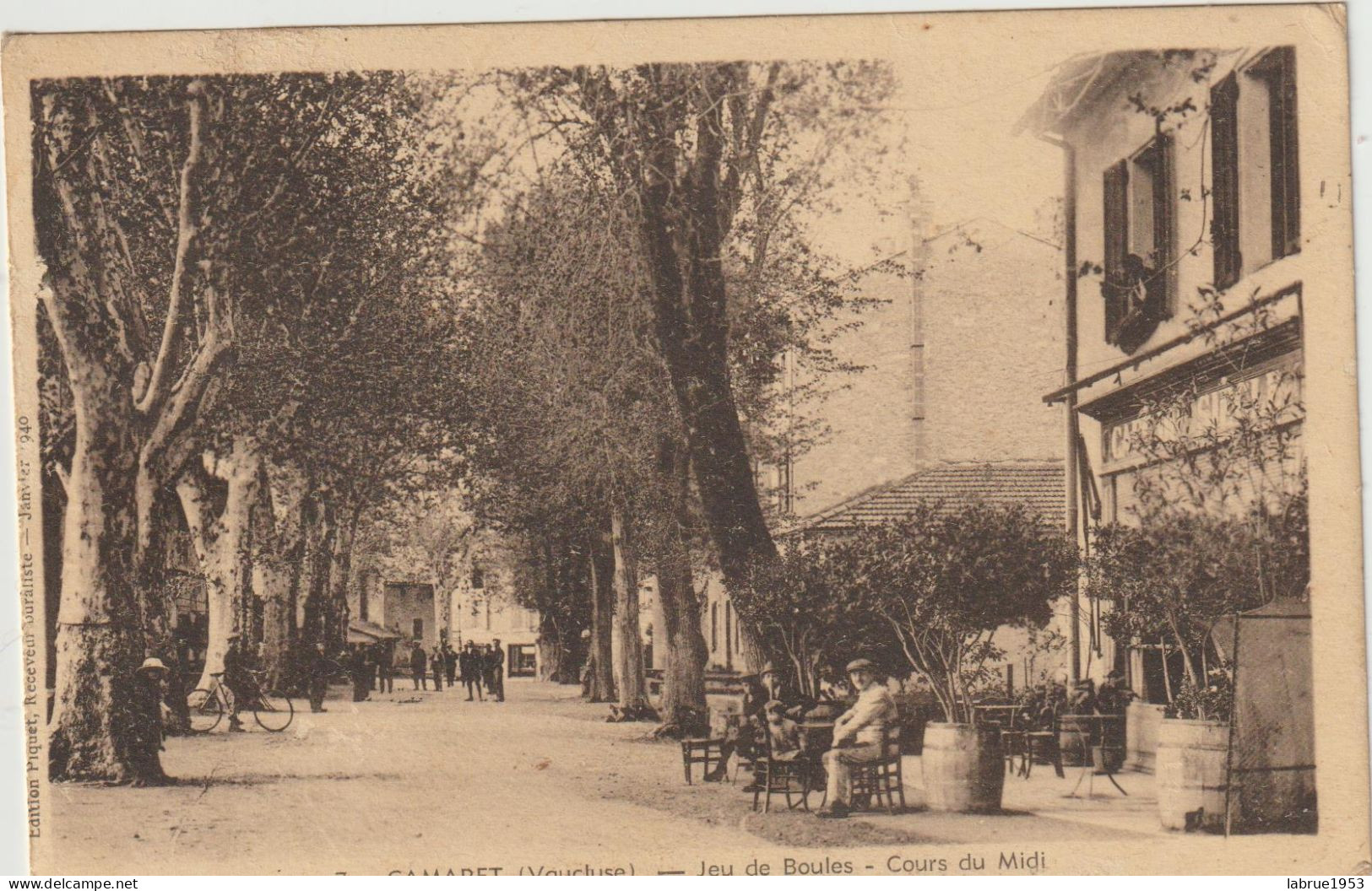 Camaret - Jeu De Boules - Cours Du Midi   (F.8804) - Camaret Sur Aigues