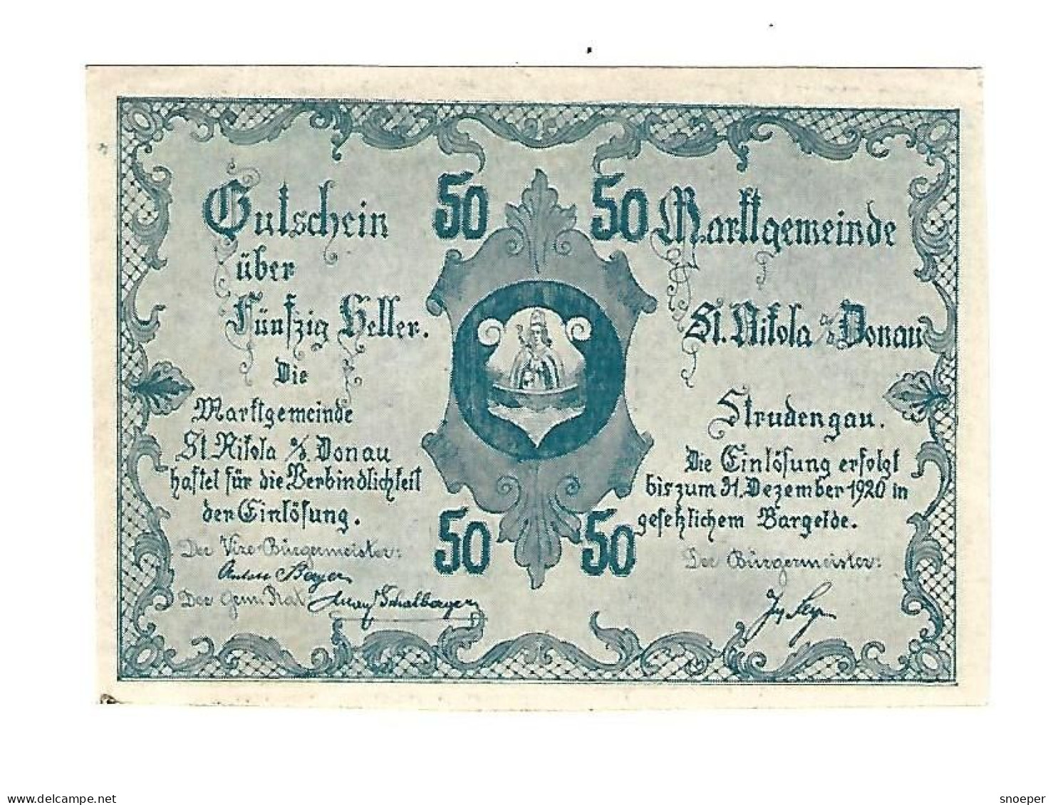 **notgeld   Austria St Nicola 50 Heller 914/3a - Autriche