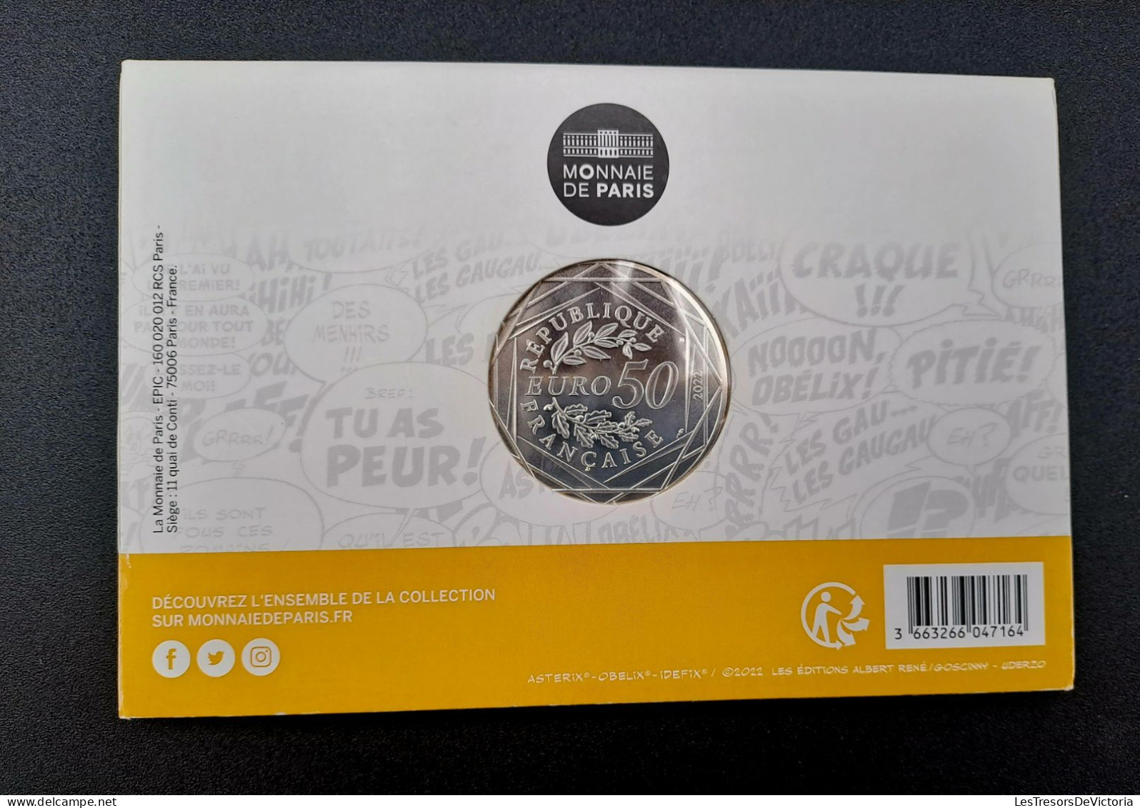 Monnaie De Paris - Astérix - Piece En Argent 50 Euros -  Succes - 2022 - 2022