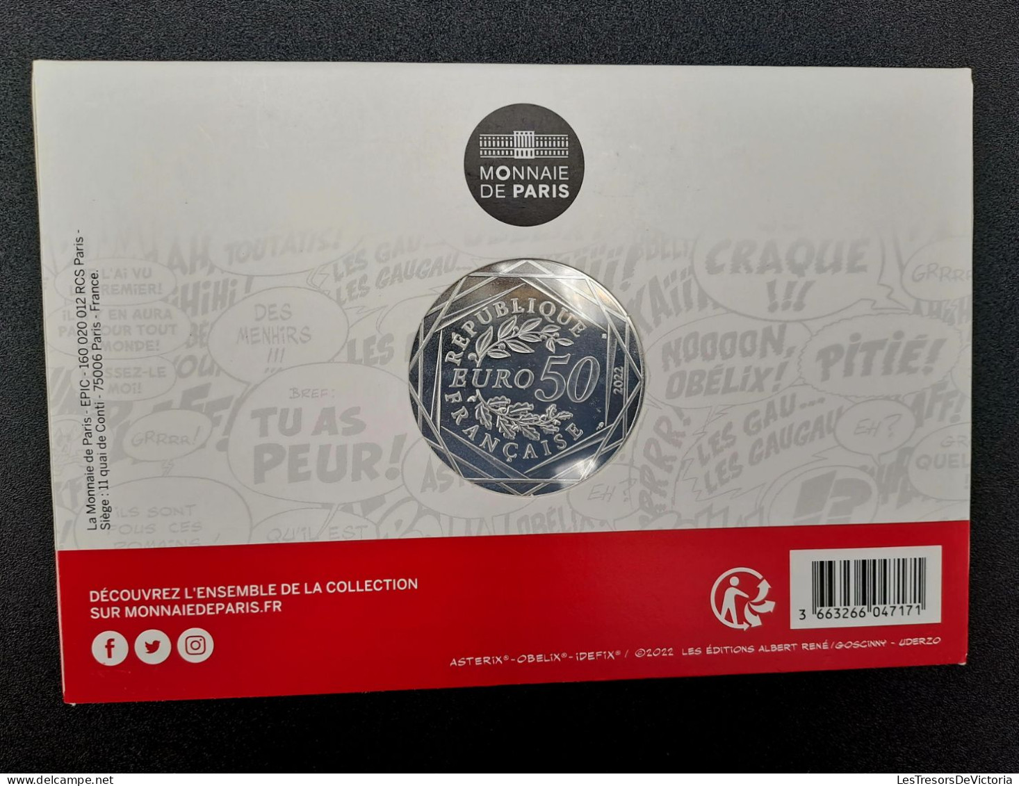 Monnaie De Paris - Astérix - Piece En Argent 50 Euros -  Amour - 2022 - 2022