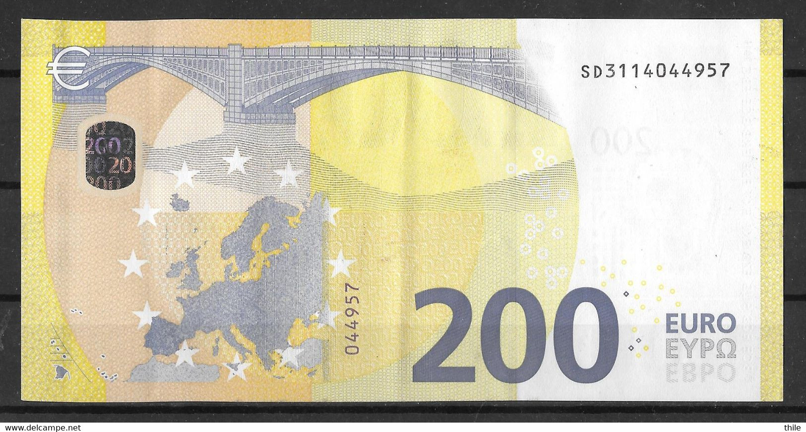 ITALIE - ITALIA - 200 € - SD - S005 C2 - UNC - Draghi - 200 Euro