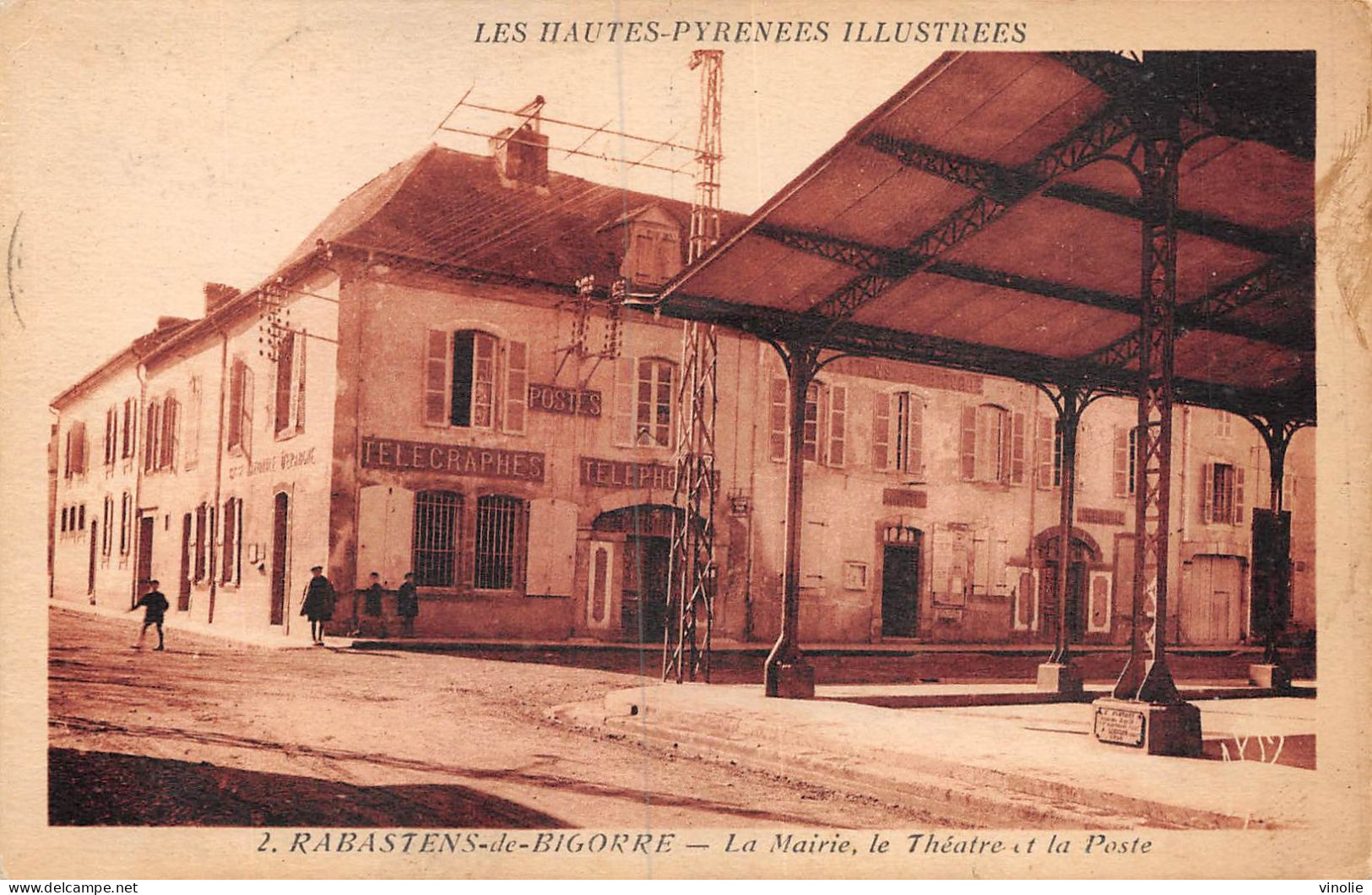 P-23-CC-1922 : RABASTENS-DE-BIGORRE. MARIE THEATRE POSTE HALLE - Rabastens De Bigorre