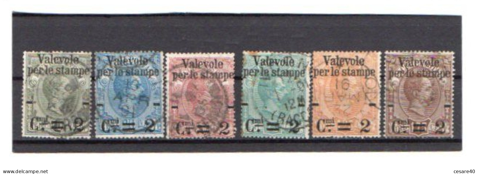 ITALIA -  1890 Pacchi Postali, Usata Completa, Buona Centratura, Sassone N°50/55 - CAR-Luglio 2022 - Postal Parcels