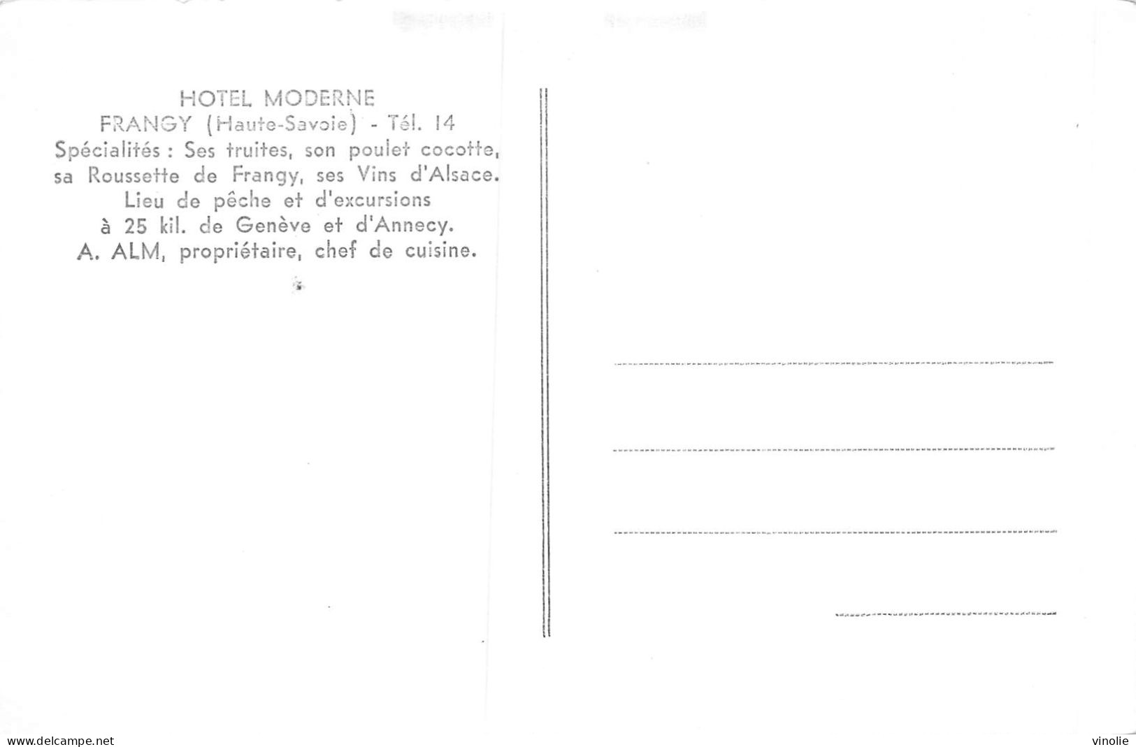 P-23-CC-1934 : FRANGY  HOTEL MODERNE - Frangy