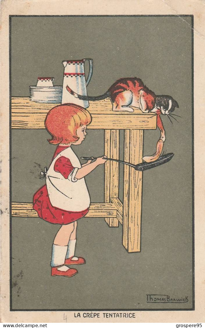 ENFANT CHAT LA CREPE TENTATRICE THOMAS BARWICK 1914 - Thomas