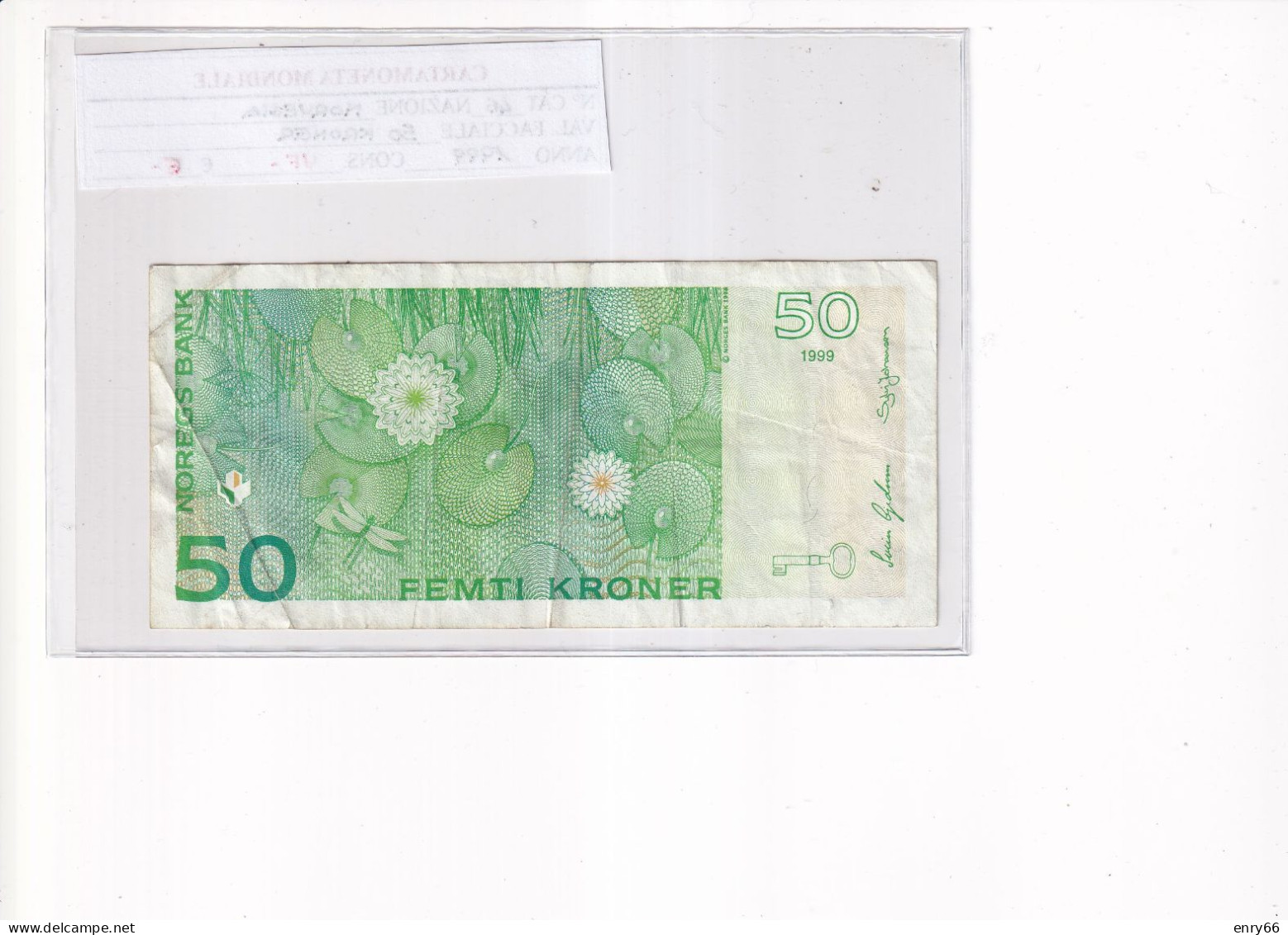 NORVEGIA 50 KRONER 1999 P.46 - Norvegia