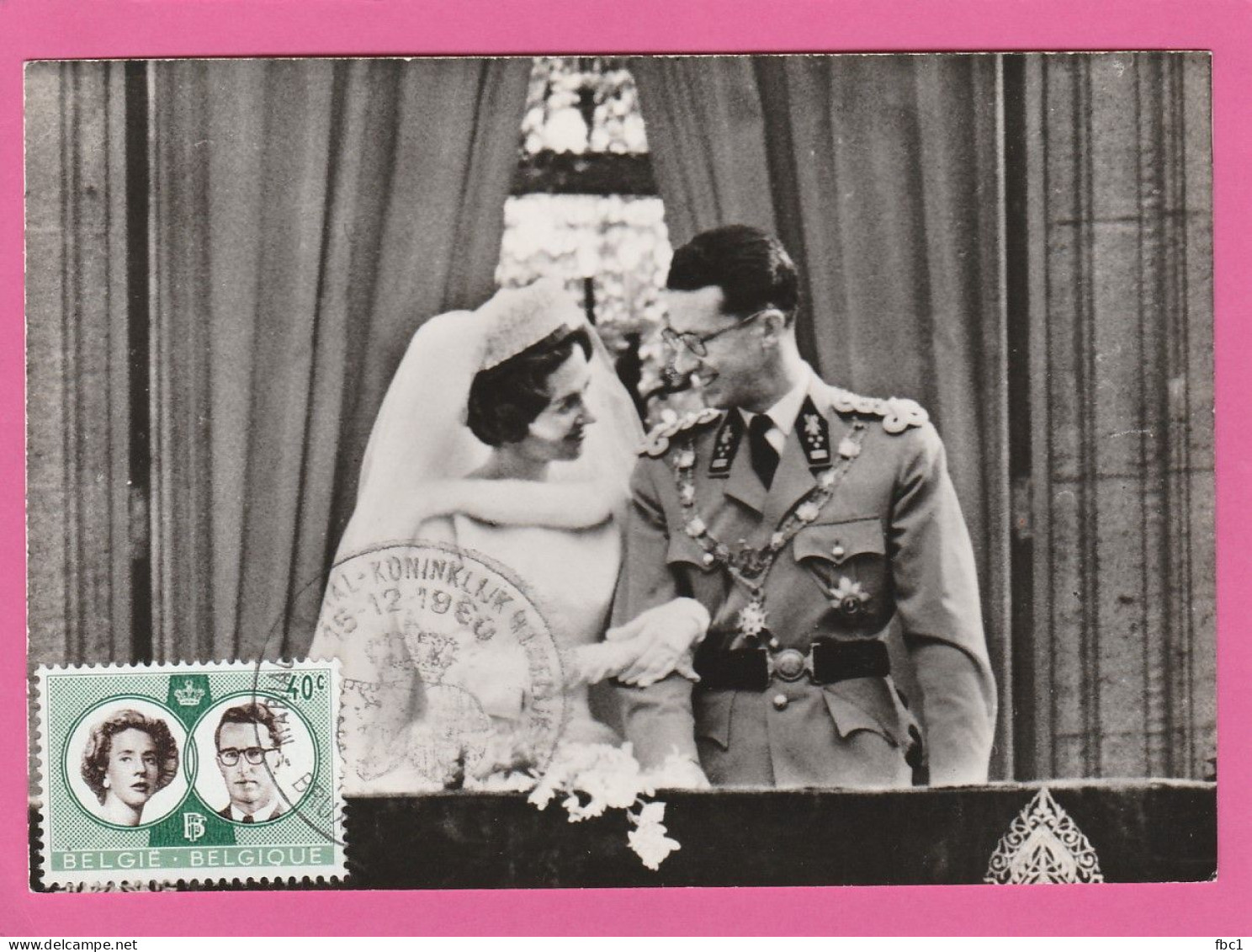 Carte Maximum - Belgique - 1960 - Le Roi Baudoin Et La Reine Fabiola - Mariage Royal - 1951-1960