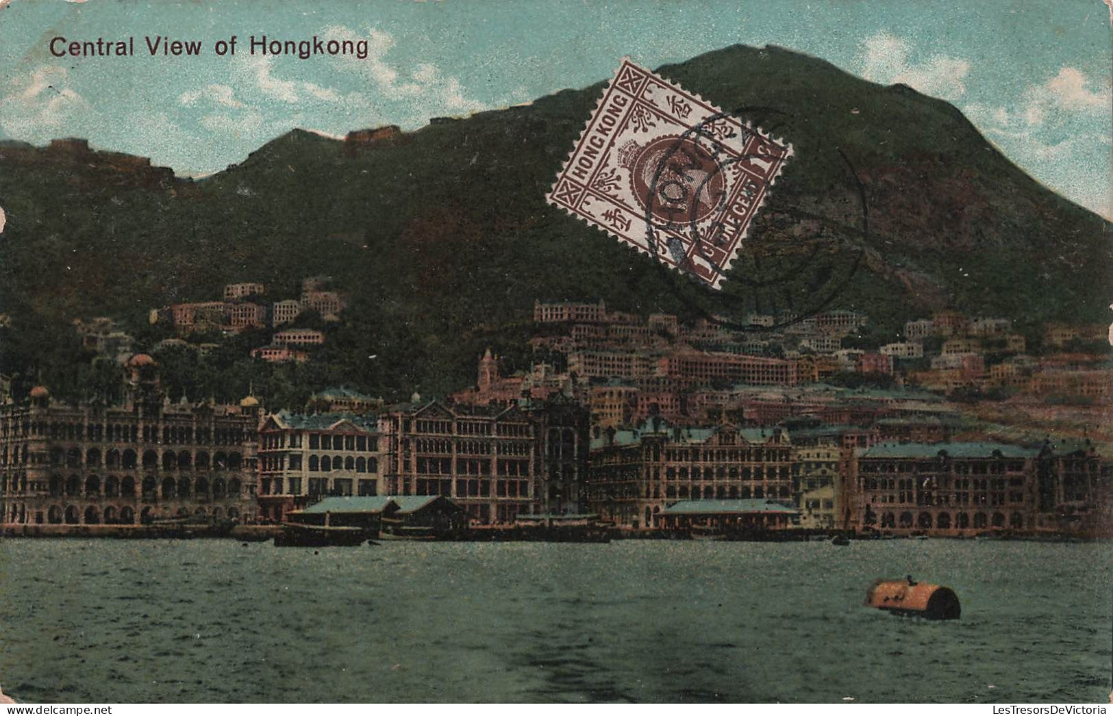 CHINE - Central View Of  Hongkong - Carte Postale Ancienne - Chine (Hong Kong)