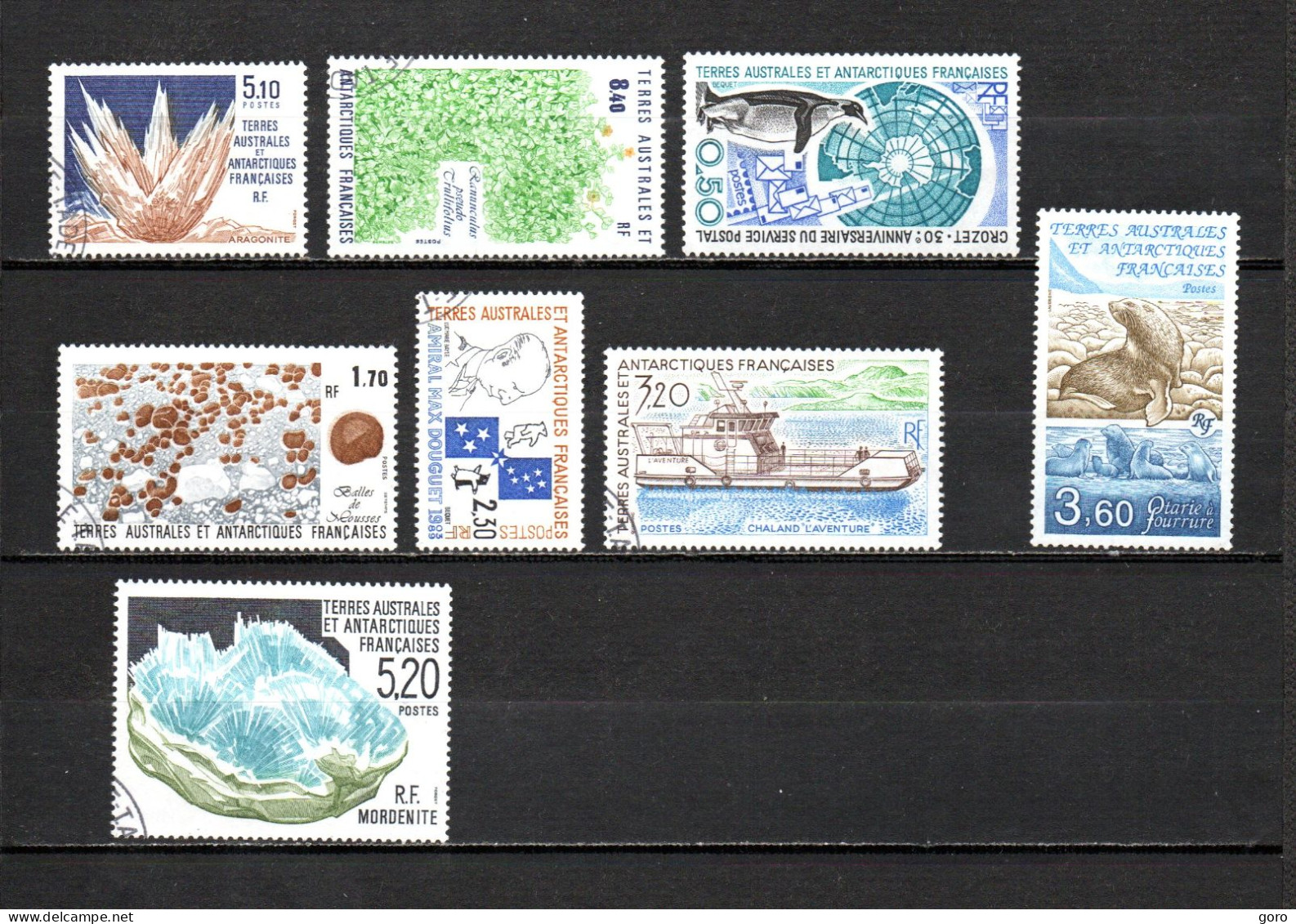 T.A.A.F.   1990-91  .-   Y&T  Nº    153-154-155-156-157-158-159-160 - Used Stamps