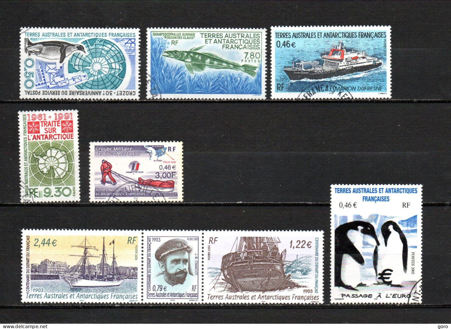 T.A.A.F.   1990-2003  .-   Y&T  Nº    155-161-162-294-330-348-369/371 - Used Stamps