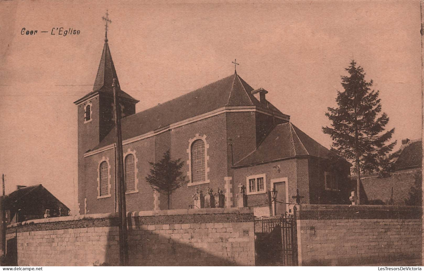 BELGIQUE - Geer - L'église - Edit Henri Kaquet Montegnée  - Carte Postale Ancienne - - Geer