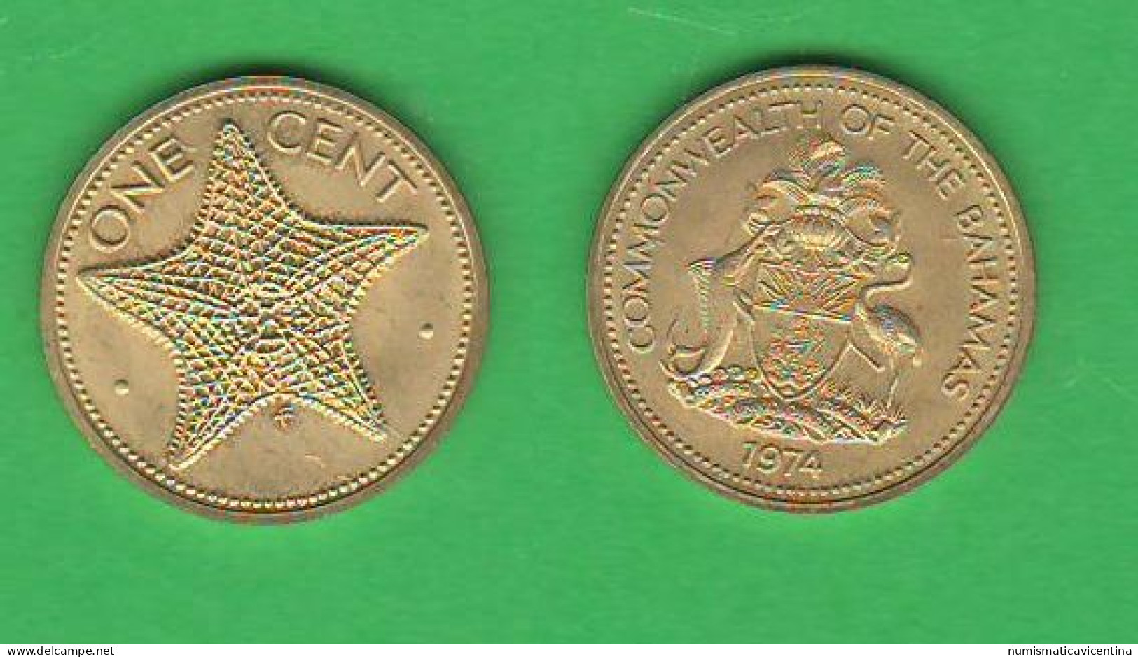 Bahamas 1 One Cent 1974 - Brass - Bahama's