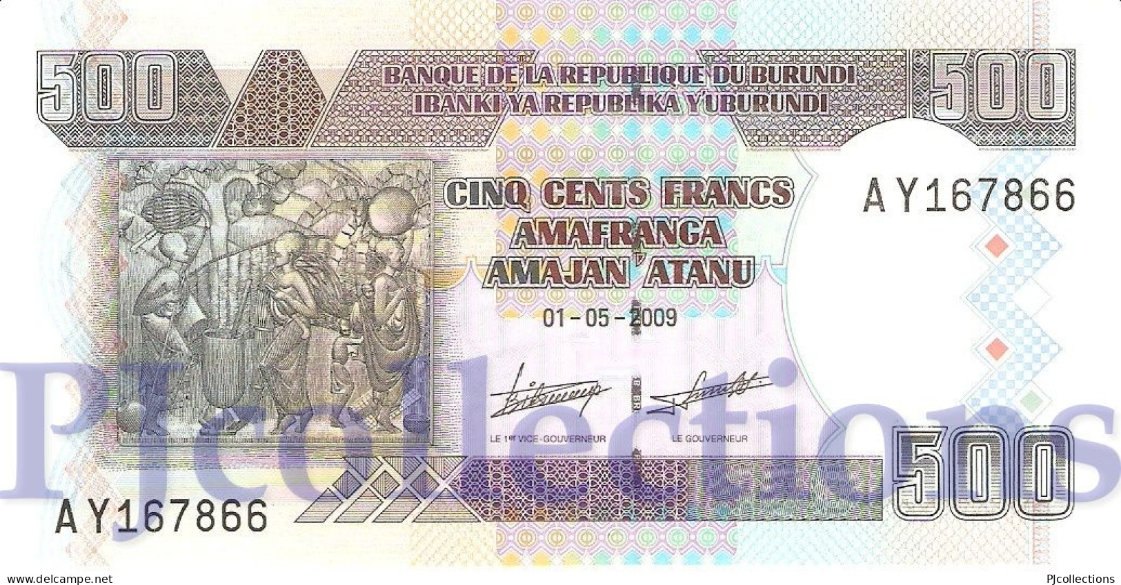 BURUNDI 500 FRANCS 2009 PICK 45a UNC - Burundi