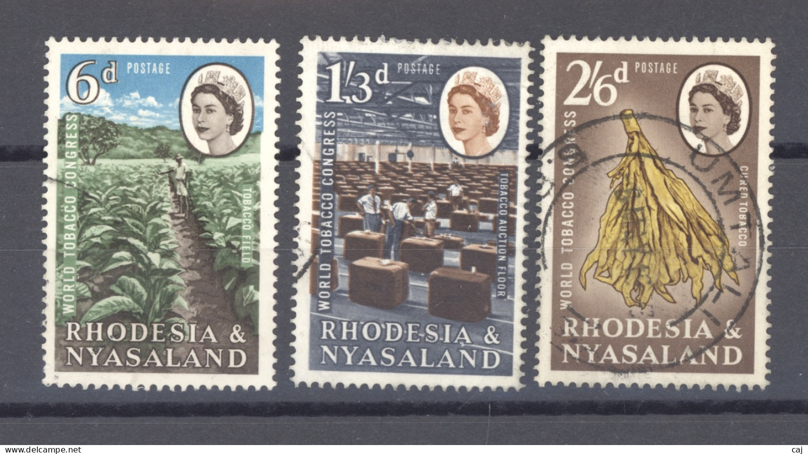 Rhodésie & Nyassaland  :  Yv  45-47  (o) - Rhodesia & Nyasaland (1954-1963)