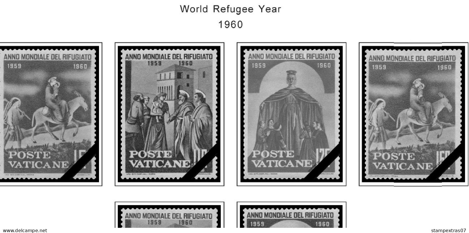 VATICAN 1929-2010 + 2011-2020 STAMP ALBUM PAGES (235 b&w illustrated pages)