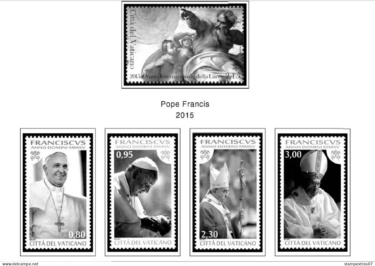 VATICAN 1929-2010 + 2011-2020 STAMP ALBUM PAGES (235 b&w illustrated pages)