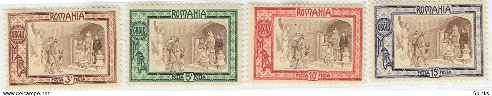 ROMANIA 1907 Welfare Foundation Mi 208-211 M - Unused Stamps