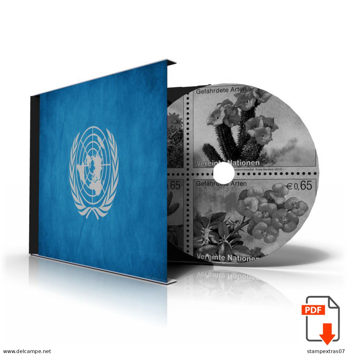 UNITED NATIONS - VIENNA 1979-2020 STAMP ALBUM PAGES (165 B&w Illustrated Pages) - Anglais