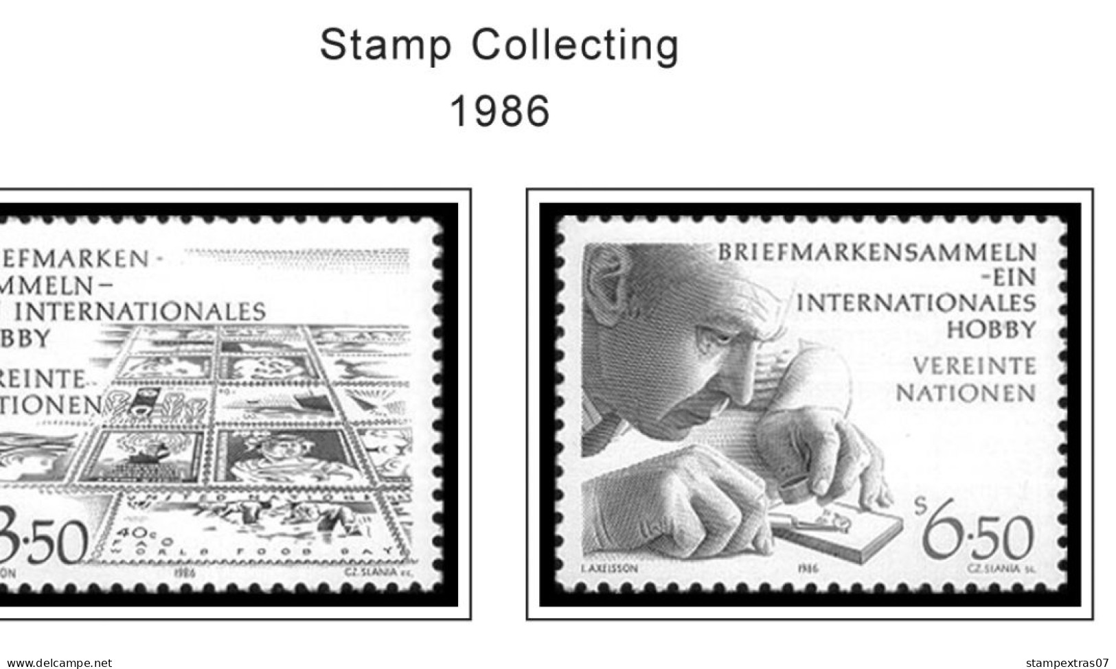 UNITED NATIONS - VIENNA 1979-2020 STAMP ALBUM PAGES (165 B&w Illustrated Pages) - Anglais