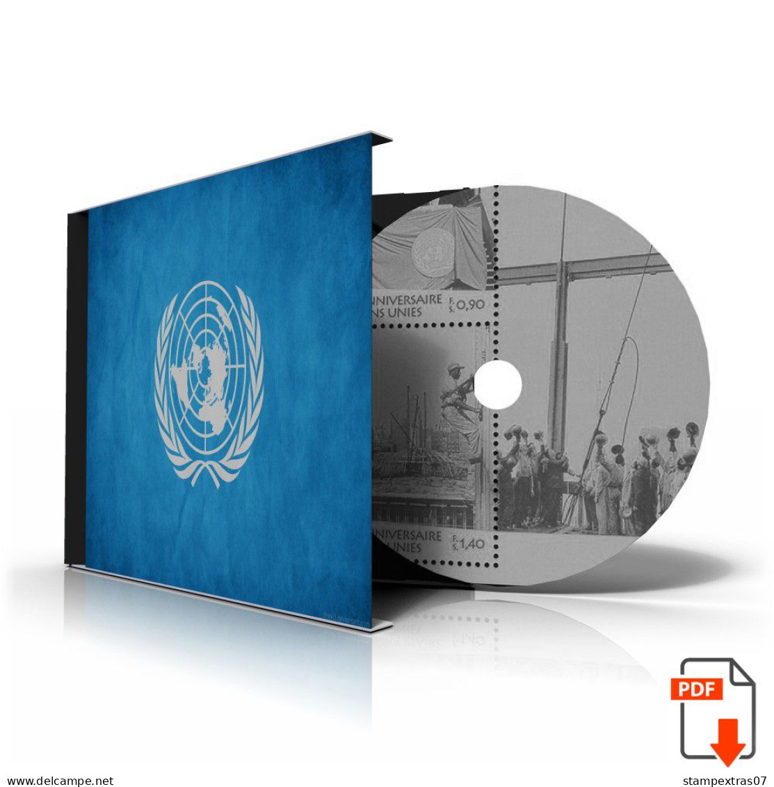 UNITED NATIONS - GENEVA 1969-2020 STAMP ALBUM PAGES (166 B&w Illustrated Pages) - English