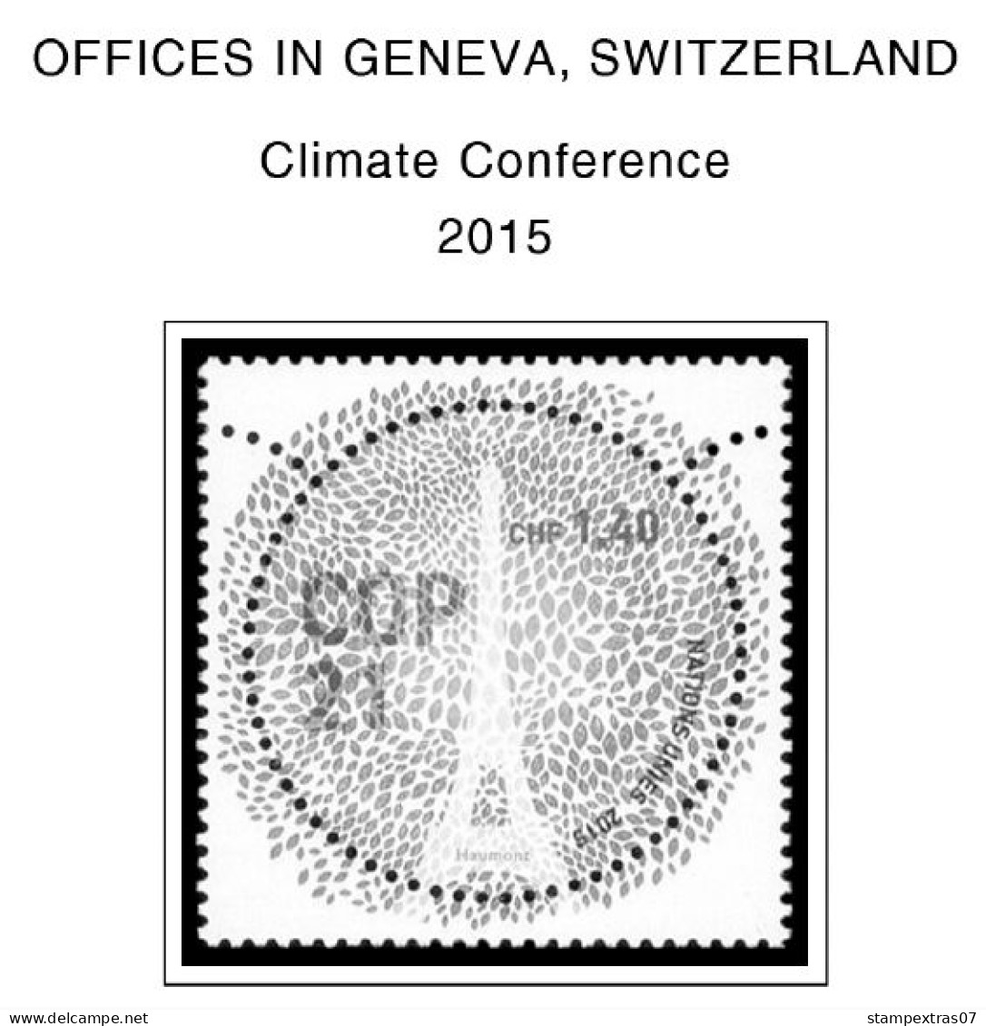 UNITED NATIONS - GENEVA 1969-2020 STAMP ALBUM PAGES (166 b&w illustrated pages)