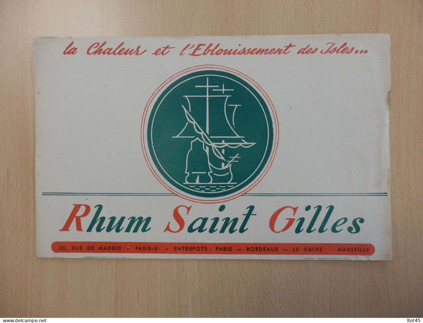 BUVARD RHUM SAINT GILLES - Licores & Cervezas