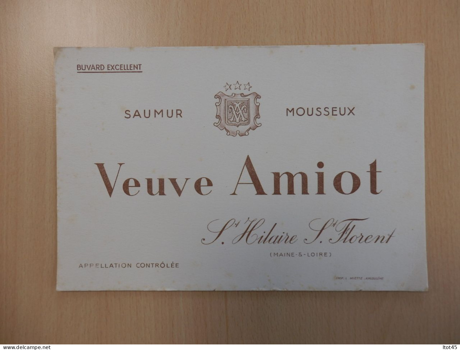 BUVARD VEUVE AMIOT SAINT HILAIRE SAINT FLORENT - Schnaps & Bier