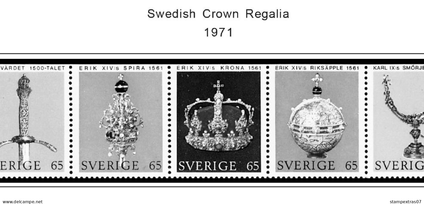 SWEDEN 1855-2010 STAMP ALBUM PAGES (264 b&w illustrated pages)