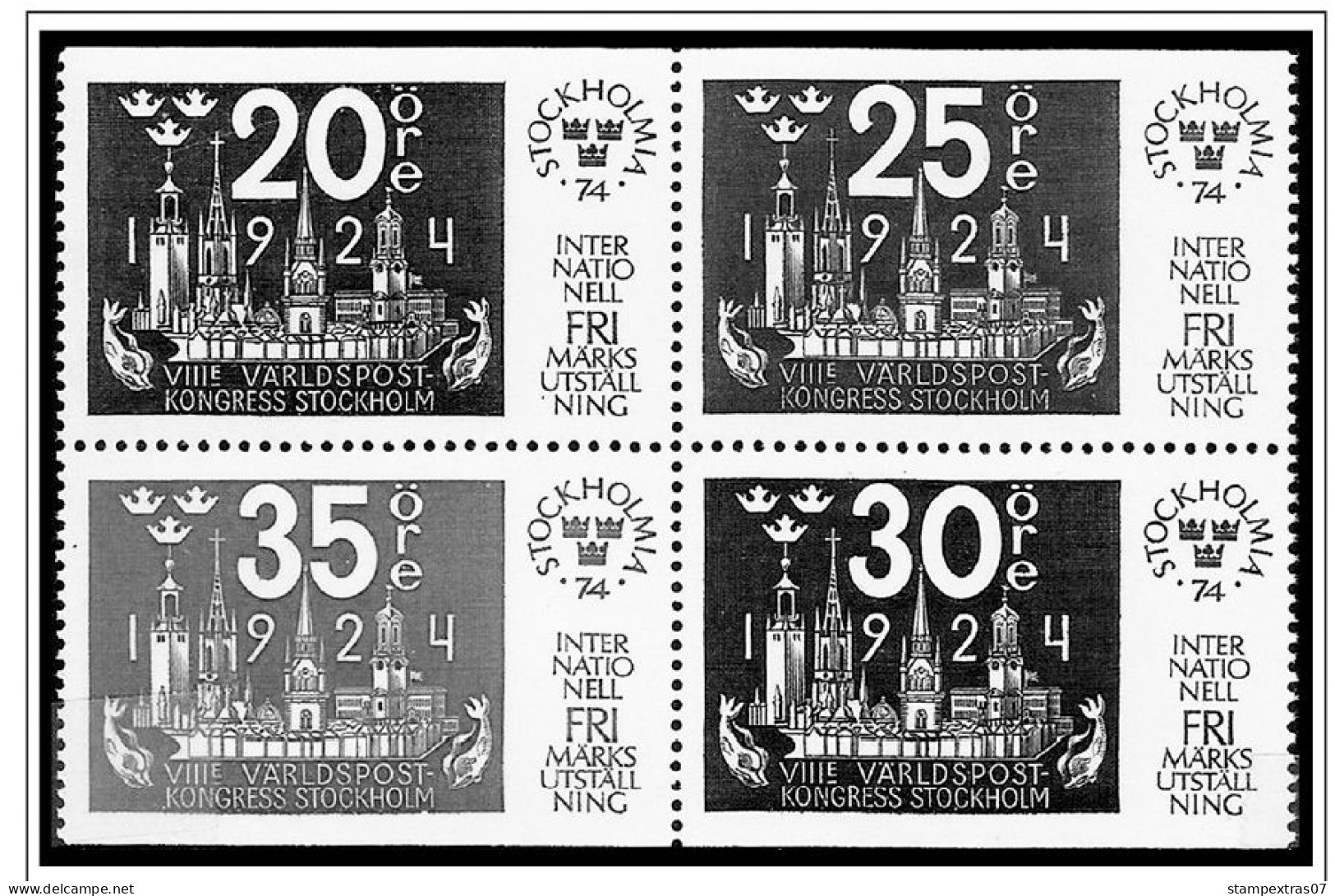 SWEDEN 1855-2010 STAMP ALBUM PAGES (264 b&w illustrated pages)