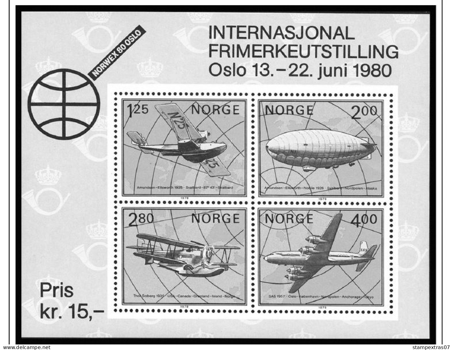 NORWAY 1855-2010 STAMP ALBUM PAGES (183 b&w illustrated pages)