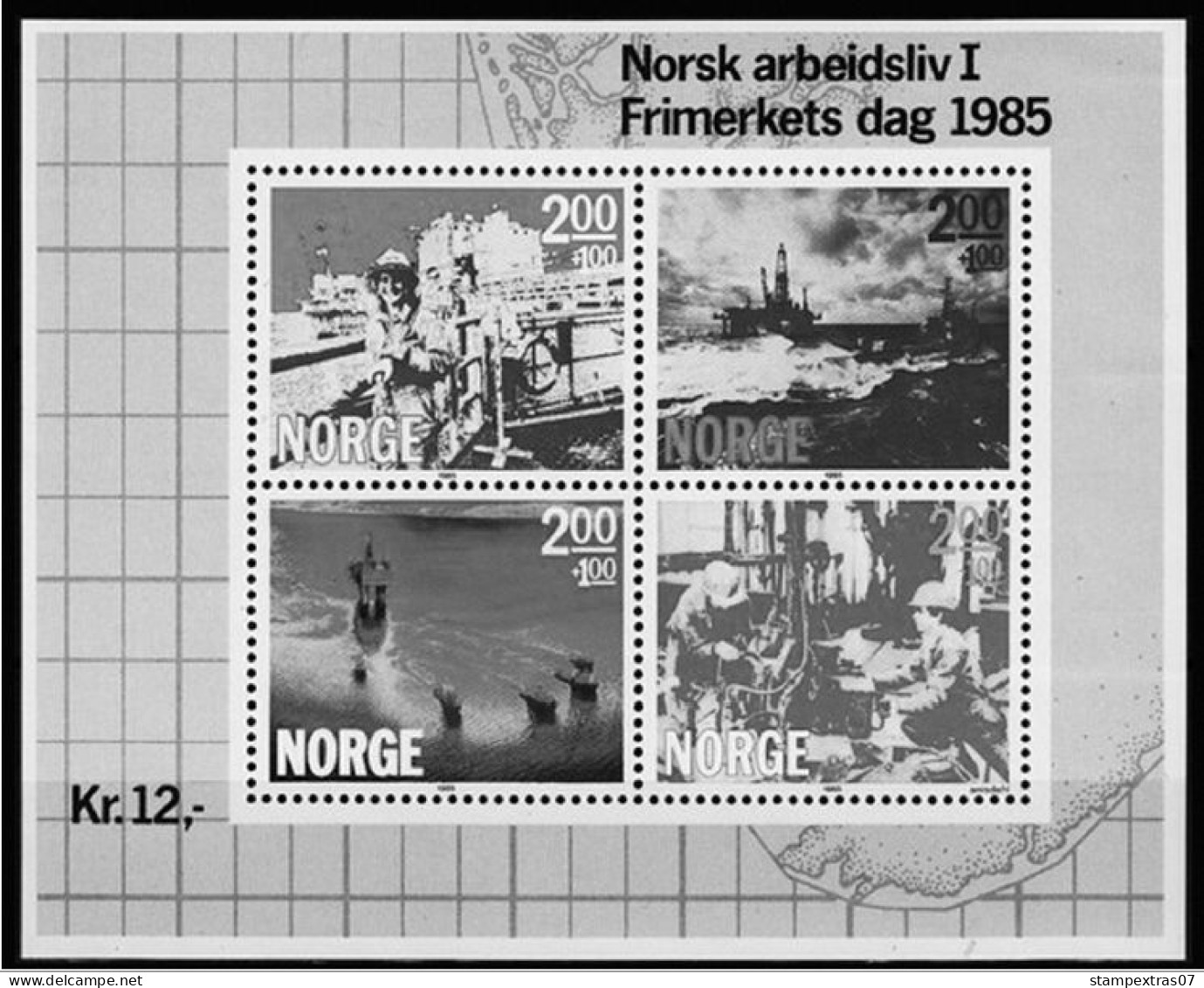 NORWAY 1855-2010 STAMP ALBUM PAGES (183 b&w illustrated pages)