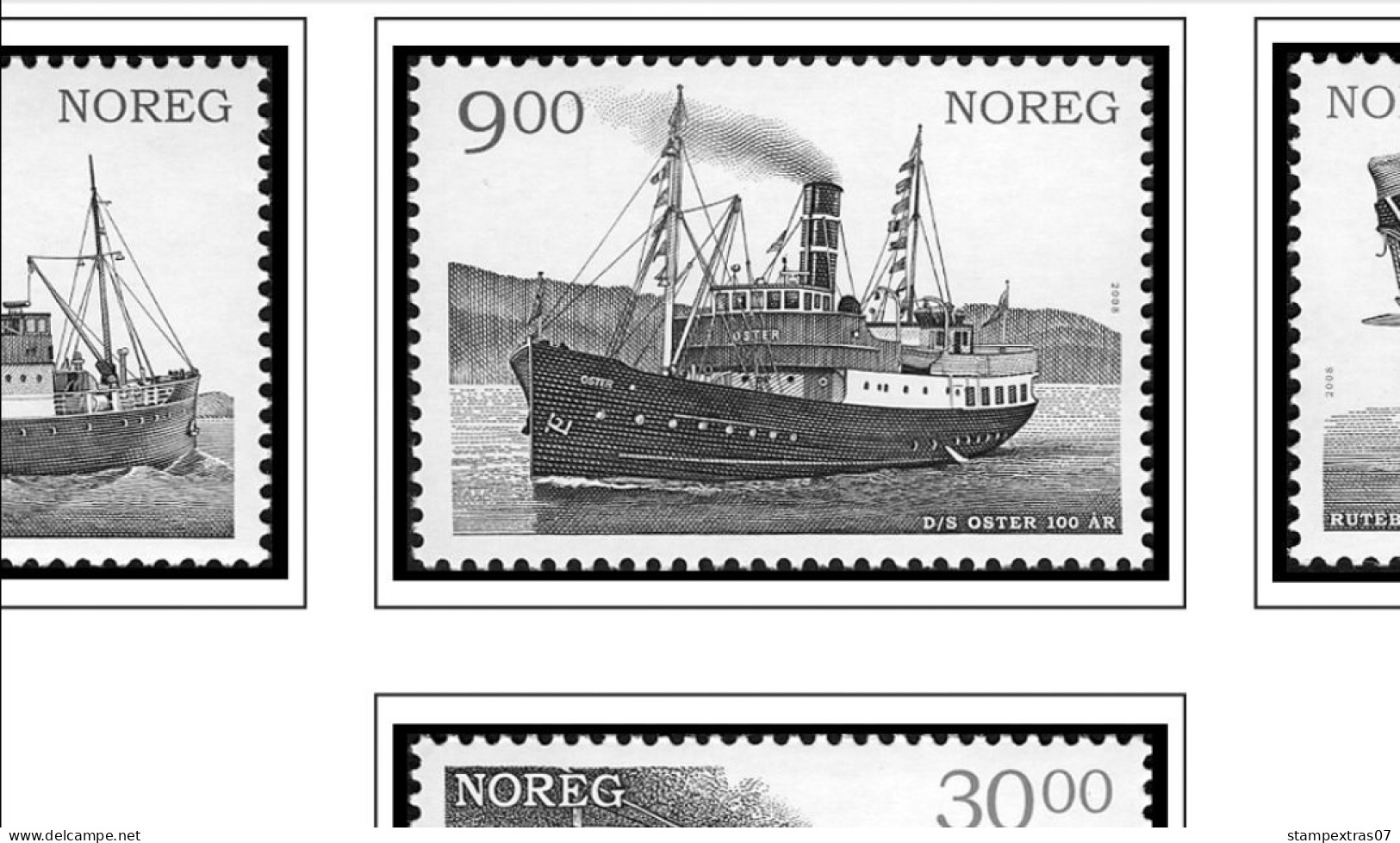 NORWAY 1855-2010 STAMP ALBUM PAGES (183 b&w illustrated pages)