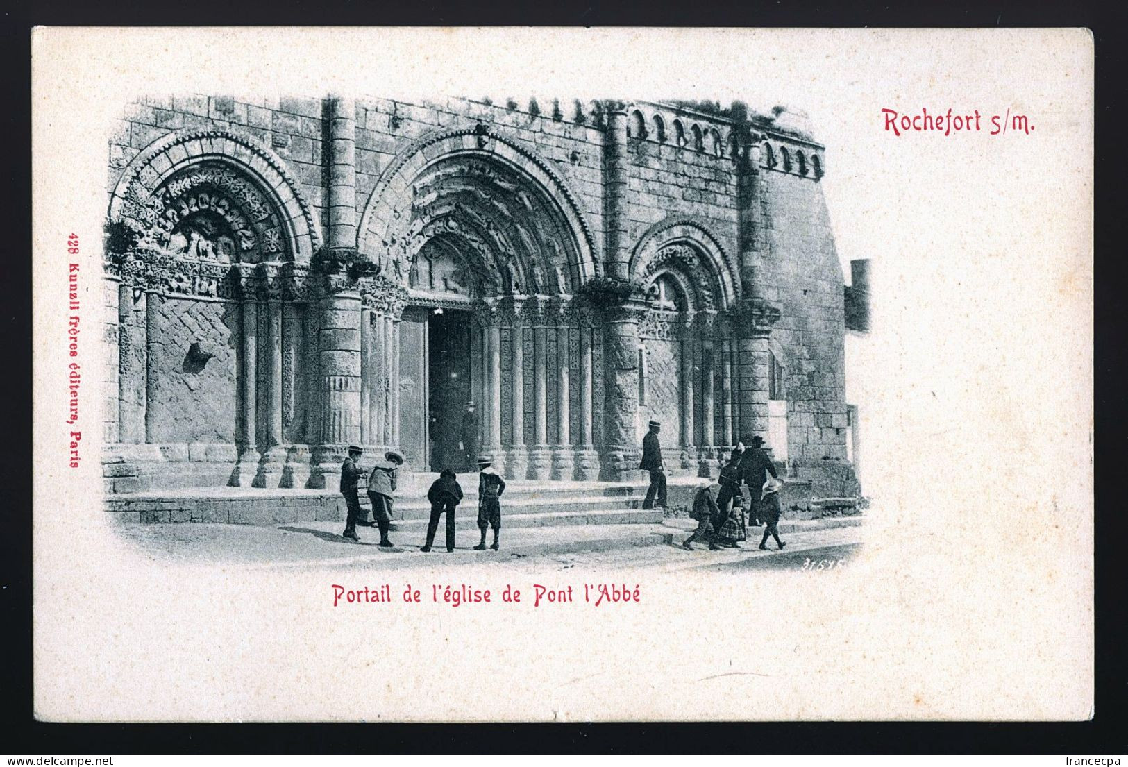 11865 - CHARENTE MARITIME - PONT L'ABBE D'ARNOULT - Portail De L'Eglise  - DOS NON DIVISE - Pont-l'Abbé-d'Arnoult