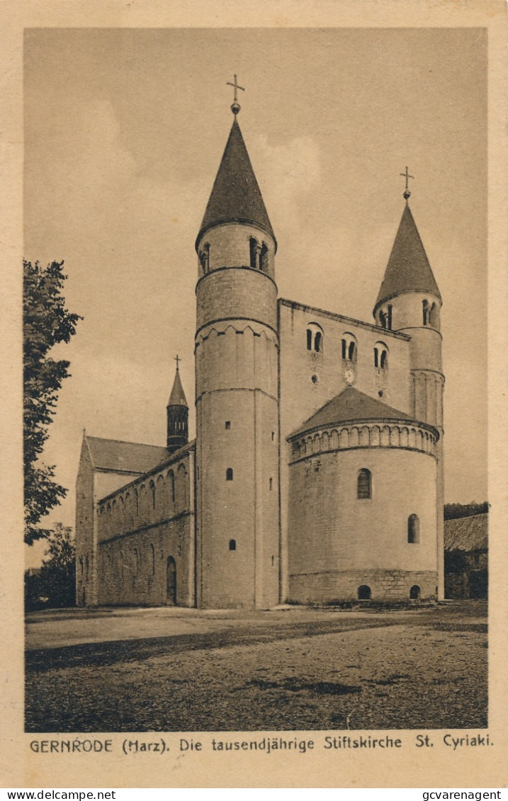 GERNRODE  DIE TAUSENDJÄHRIGE STIFTKIRCHE ST. CYRIAKI    2 SCANS - Quedlinburg