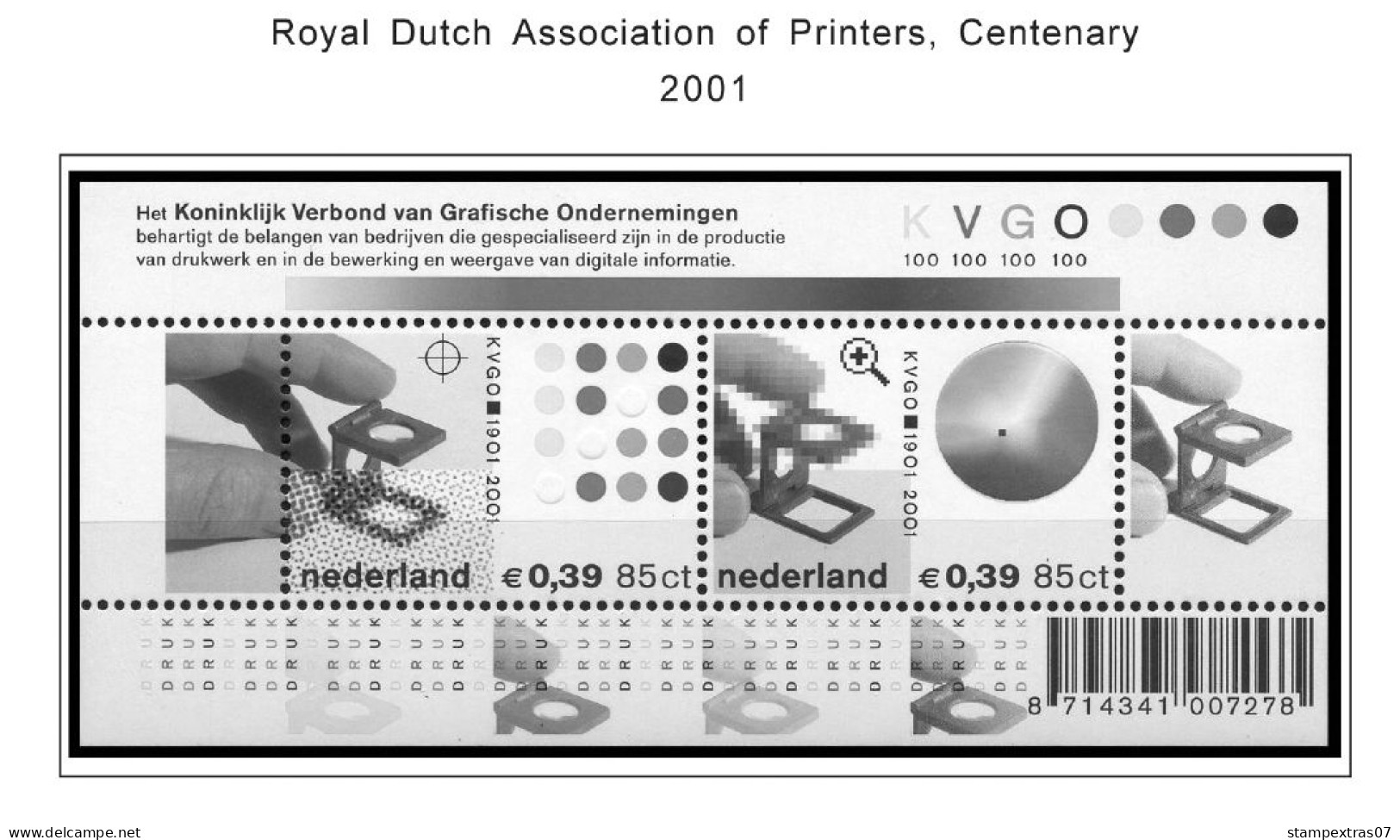 NETHERLANDS 1852-2010 + 2011-2020 STAMP ALBUM PAGES (474 b&w illustrated pages)