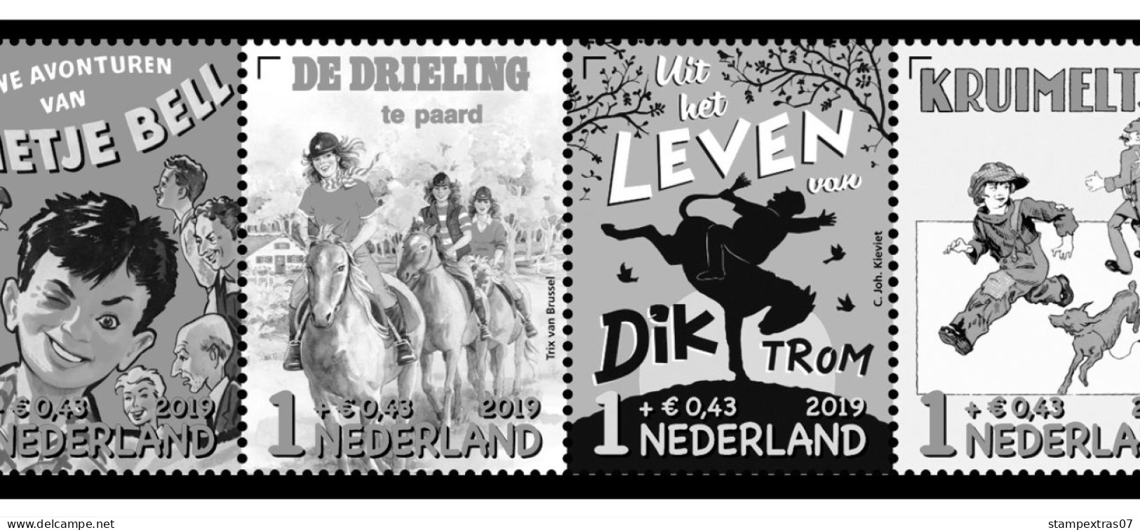 NETHERLANDS 1852-2010 + 2011-2020 STAMP ALBUM PAGES (474 b&w illustrated pages)