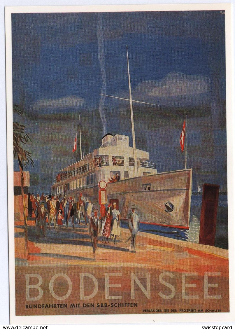 WERBUNG Plakat - Schifffahrt Bodensee 1948 Künstler Otto Baumgartner - Plakatsammlung Kunstgewerbemuseum Zürich - Autres & Non Classés