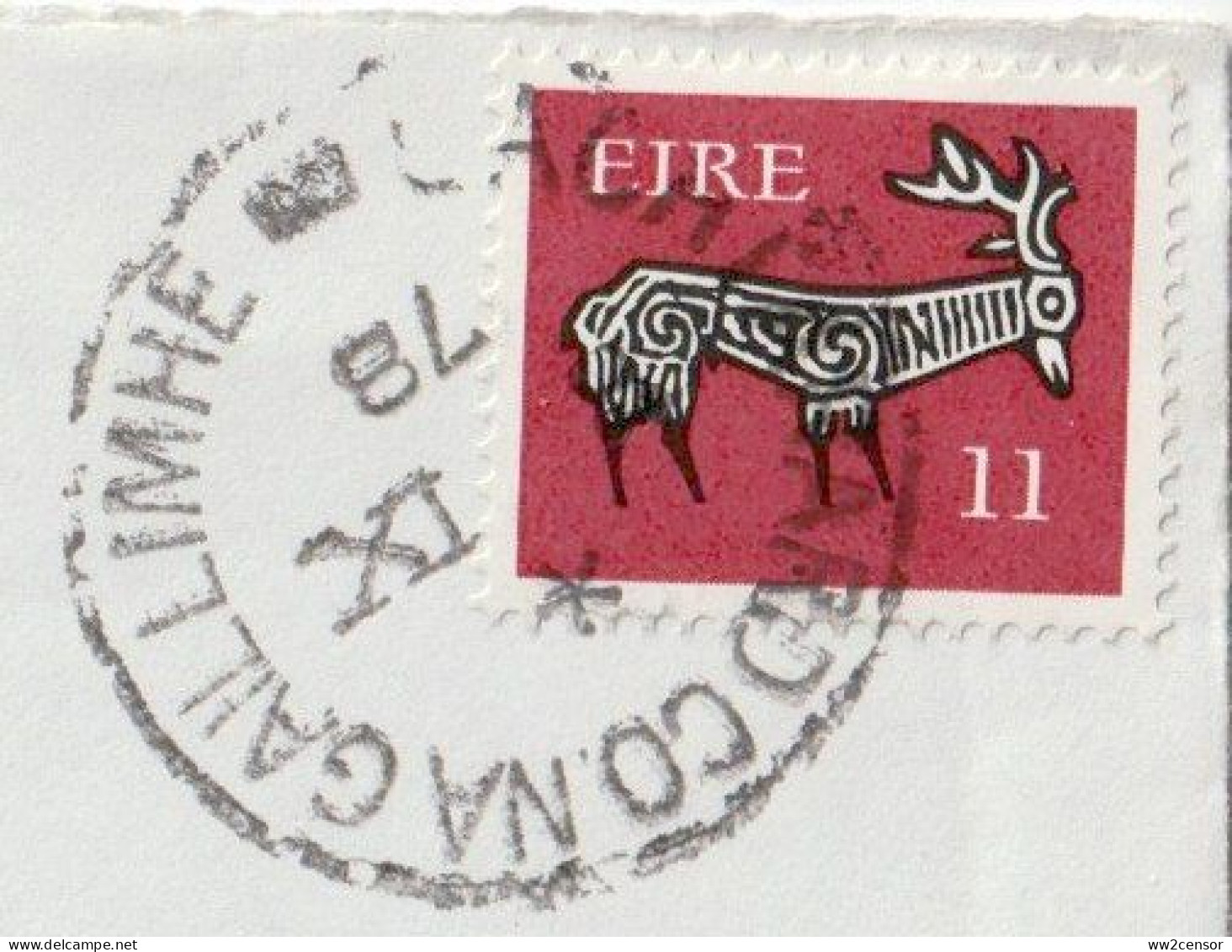 Ireland-Irlande-Irland: 11p Gerl Definitive On 1978 Commercial Cover Oughterard, Co Galway - France - Storia Postale