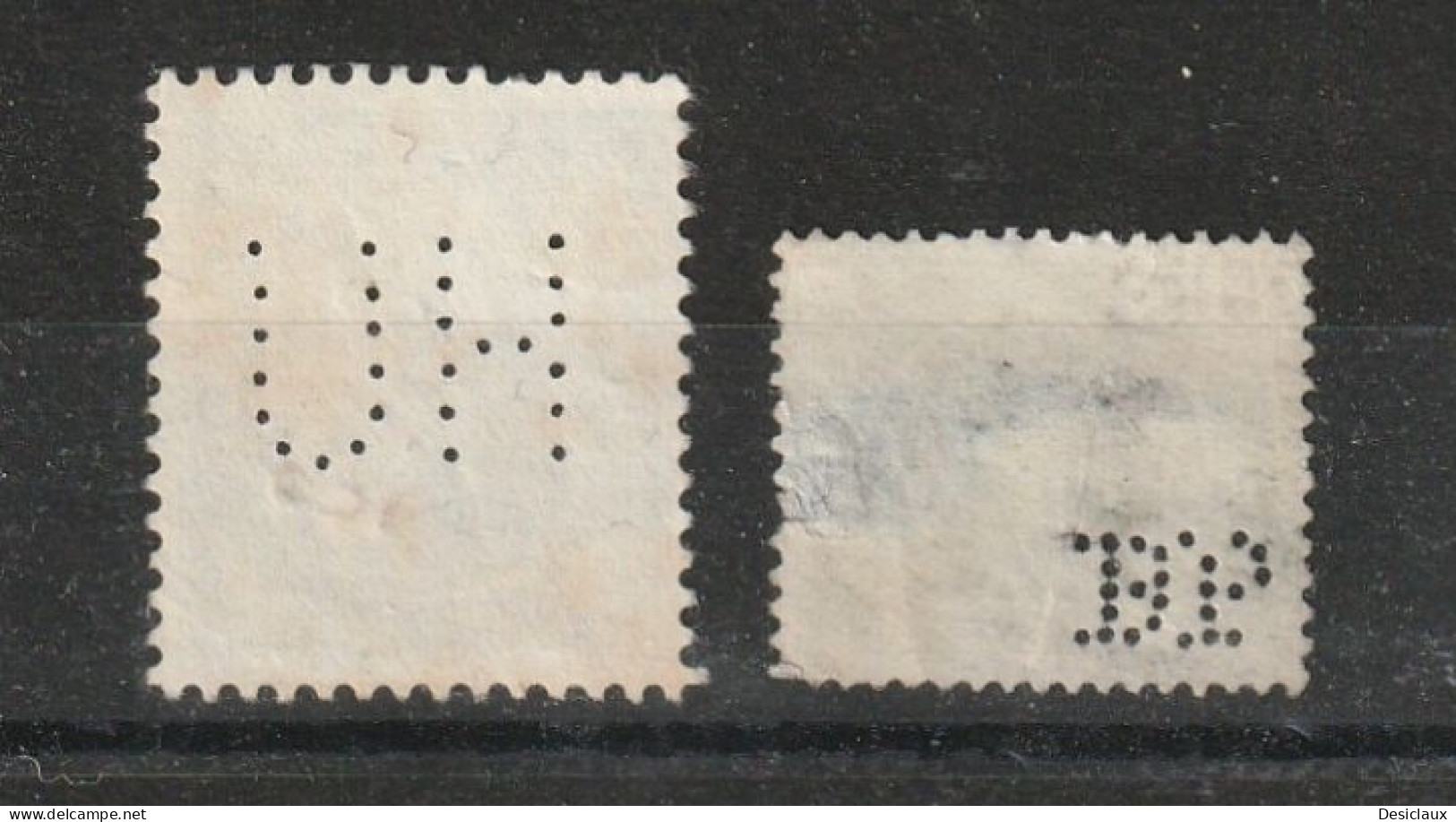 BELGIQUE. Petit Lot De 2 Timbres Oblitérés N° 248 Aminci Perforé DP Et N° 911 Perforé UH. Voir Le Scan - Ohne Zuordnung