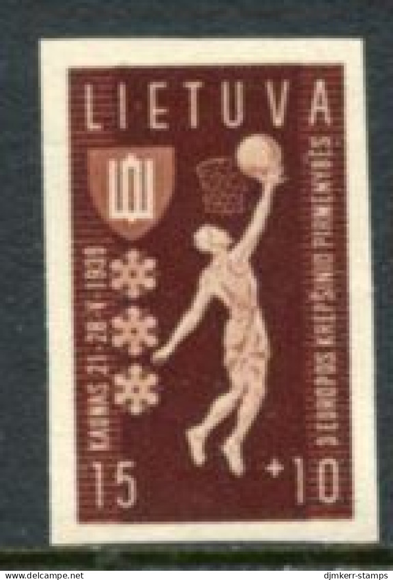 LITHUANIA 1939.European Basketball Championship 15+10 C. Imperforate MNH / **  Michel 429U - Litouwen