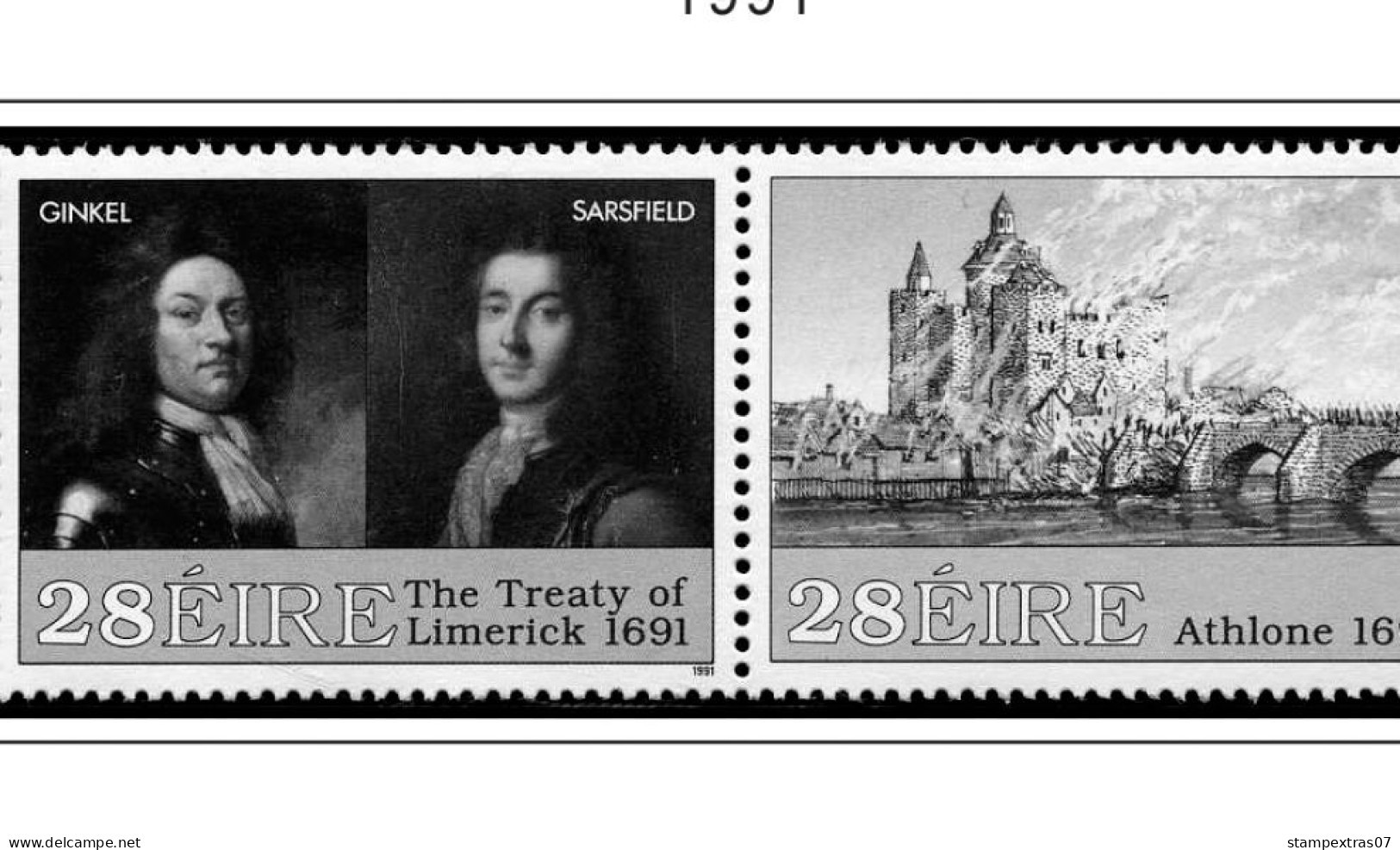 IRELAND 1922-2010 + 2011-2020 STAMP ALBUM PAGES (336 b&w illustrated pages)