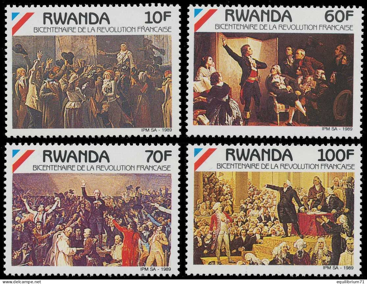 1356/1359** - 200e Anniversaire De La Révolution Française / 200e Verjaring Van De Franse Revolutie - RWANDA - Ungebraucht